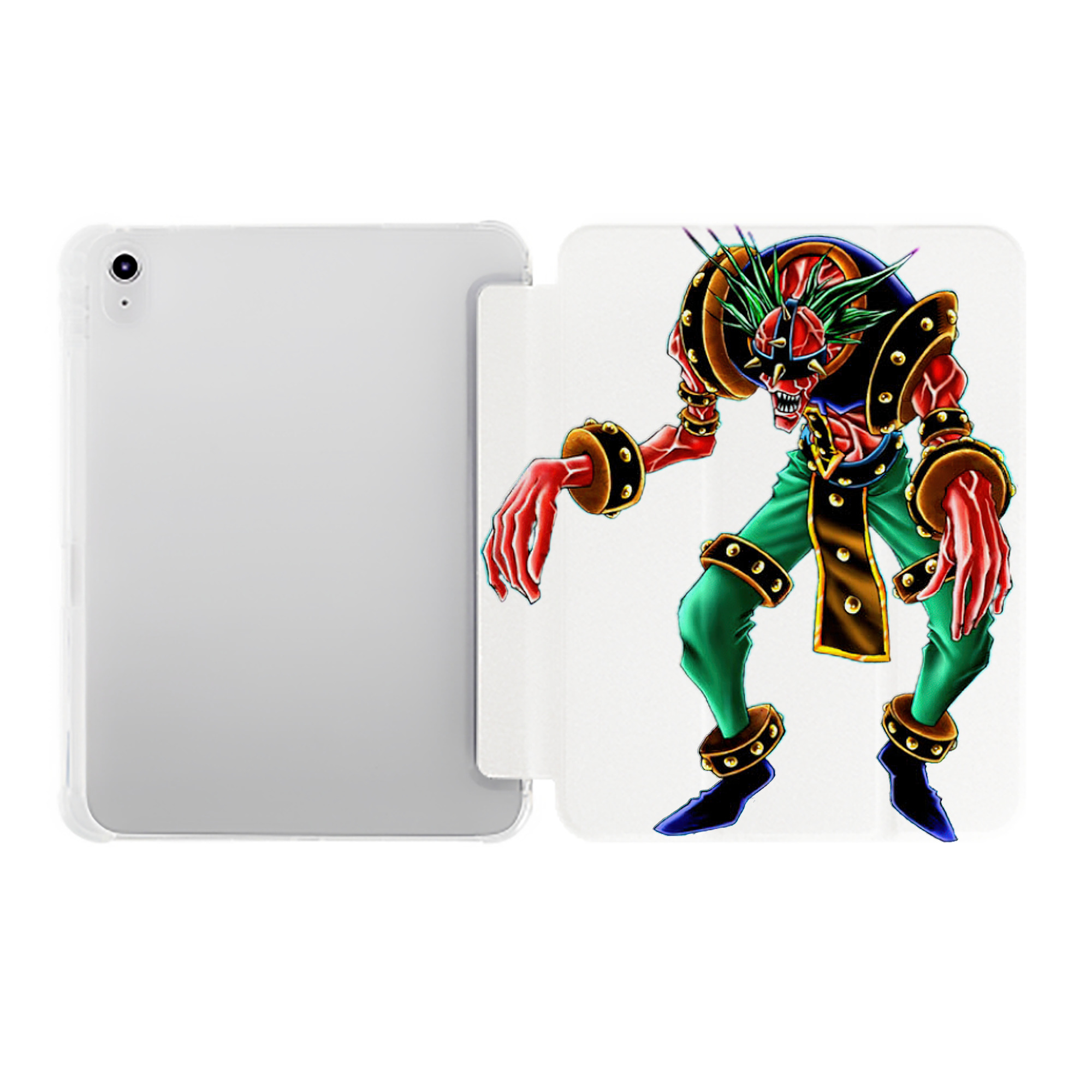 （画像用） 遊☆戯☆王 Yu-Gi-Oh! IPad ケース ペン収納付き 三つ折りスタンド PUレザー×シリコン 対応機種9.5/10.5/10.9インチ
